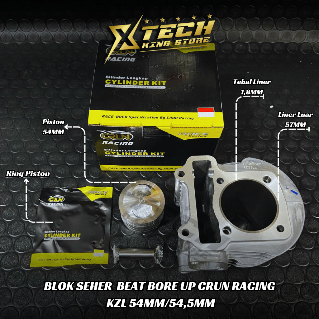 BLOK SEHER BEAT F1BORING PAKET BORE UP BEAT FI 54/54,5 MM BEAT POP BEAT ESP VARIO 110 FI SCOOPY ESP 