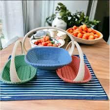 READY (Harga 6 pcs)Keranjang sayur/Keranjang Parcel/Keranjang hantaran Plastik tebal B 23