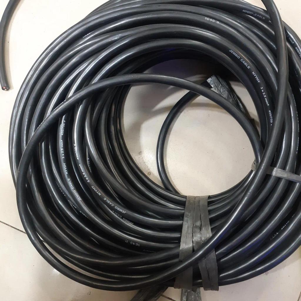 Kabel NYYHY 3x2.5mm Jembo kabel serabut 3x2,5mm Jembo meteran