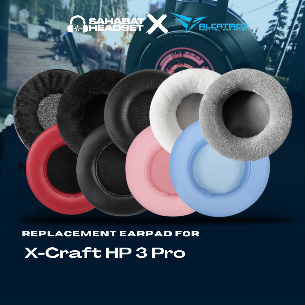 Earpad Earcup Ear Cushion Alcatroz X-Craft HP3 Pro X Craft HP 3Pro Busa Foam Bantalan Pad