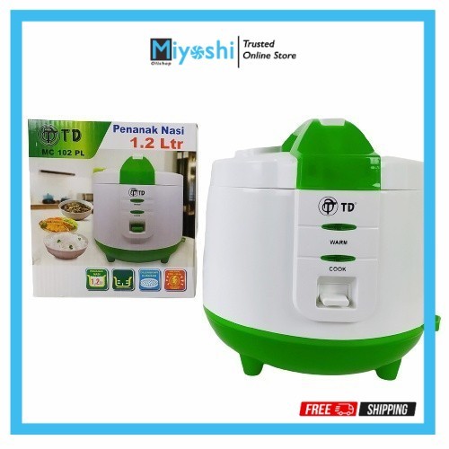 TD Rice Cooker 1.8 Liter - Magic Com Murah Awet Berkualitas – Putih