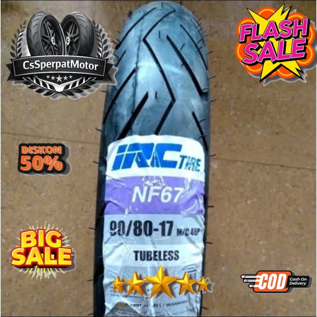 ban motor irc depan Vixion ring 17 ukuran 90/80