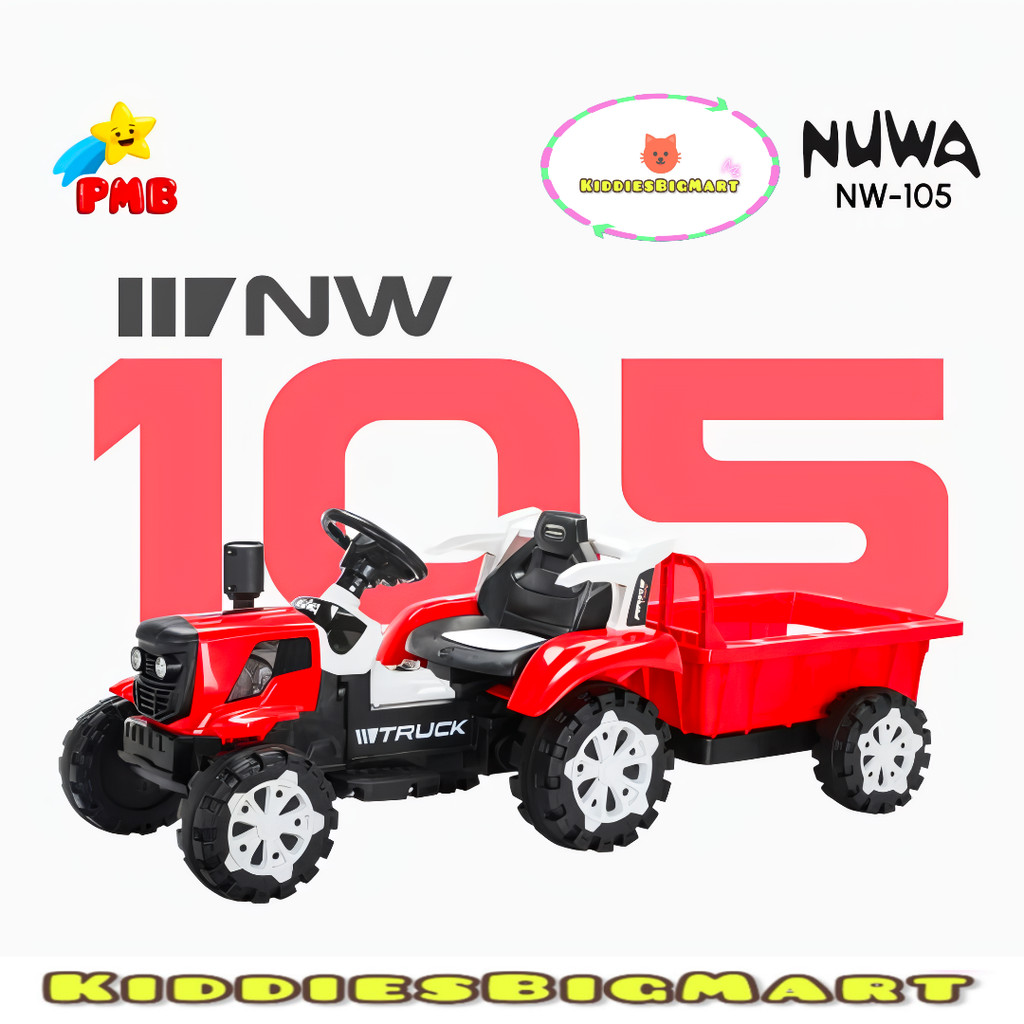 Mobil Aki Mainan Anak NUWA Truk Gandeng Anak Kontraktor PMB NW 105