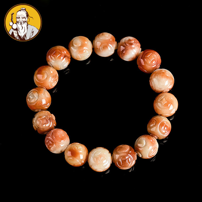 Dengan Sertifikat：Natural Myanmar Batu giok, gelang merah terbakar, gelang giok.