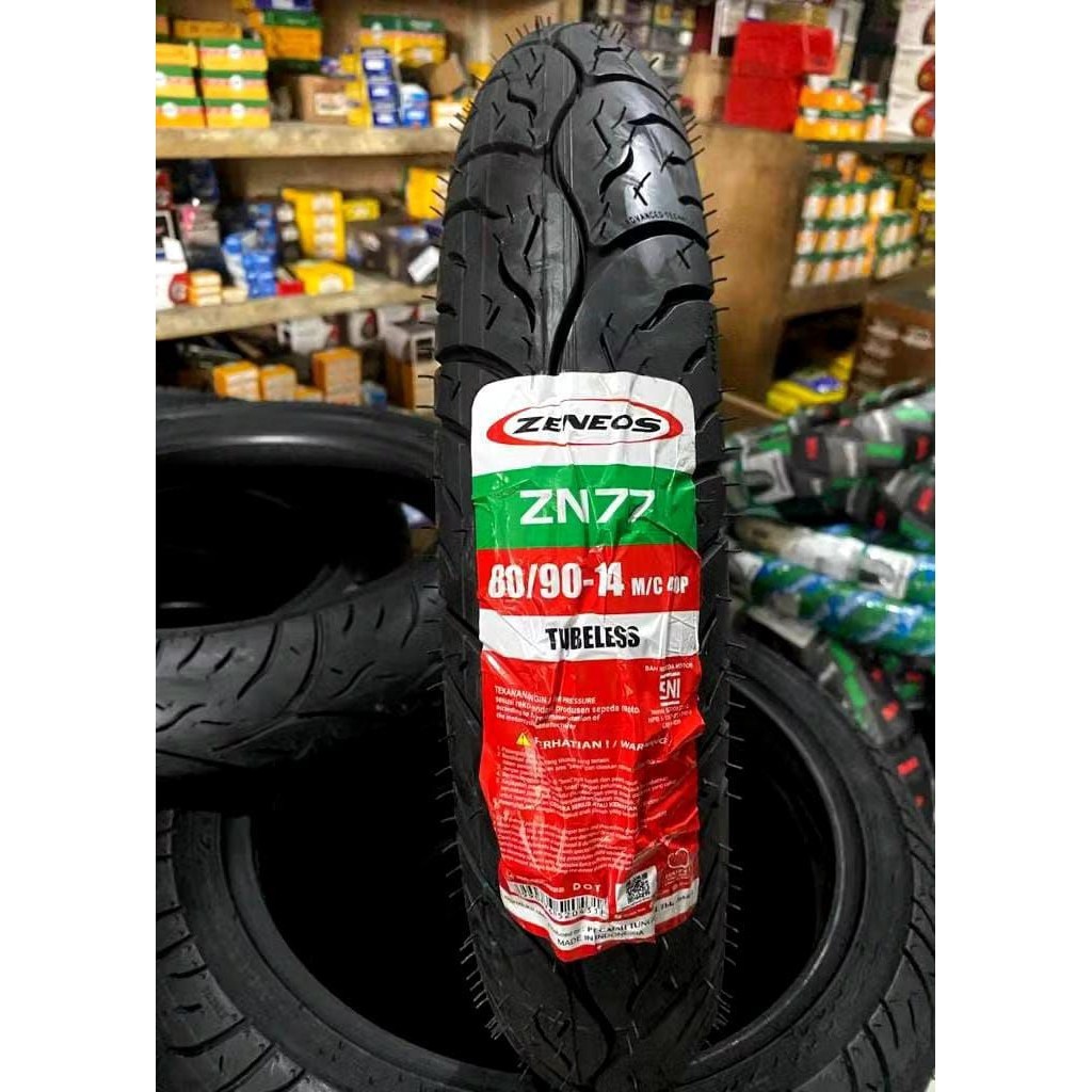 ban depan beat Vario Mio ban  tubeless ukuran 80/90-14,merk ZENEOS ZN 77 termurah