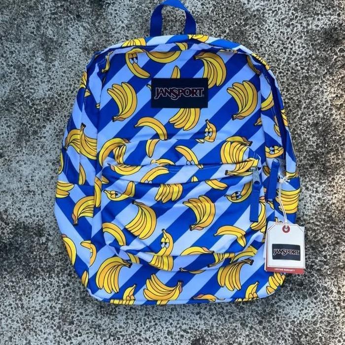 PROMO TAS JANSPORT MOTIF BANANA JANSPORT BACKPACK SUPER PREMIUM / TAS RANSEL JANSPORT TERLARIS - Ban