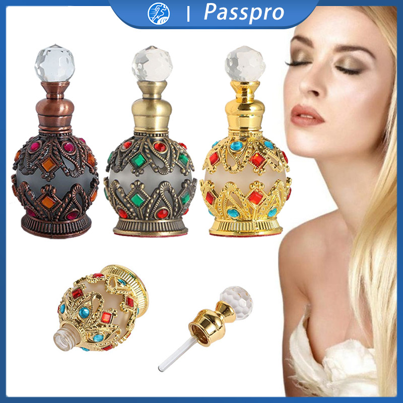 15ml Botol Parfum Refillable Bahan Metal Gaya Arab Botol Parfum Arab Mewah