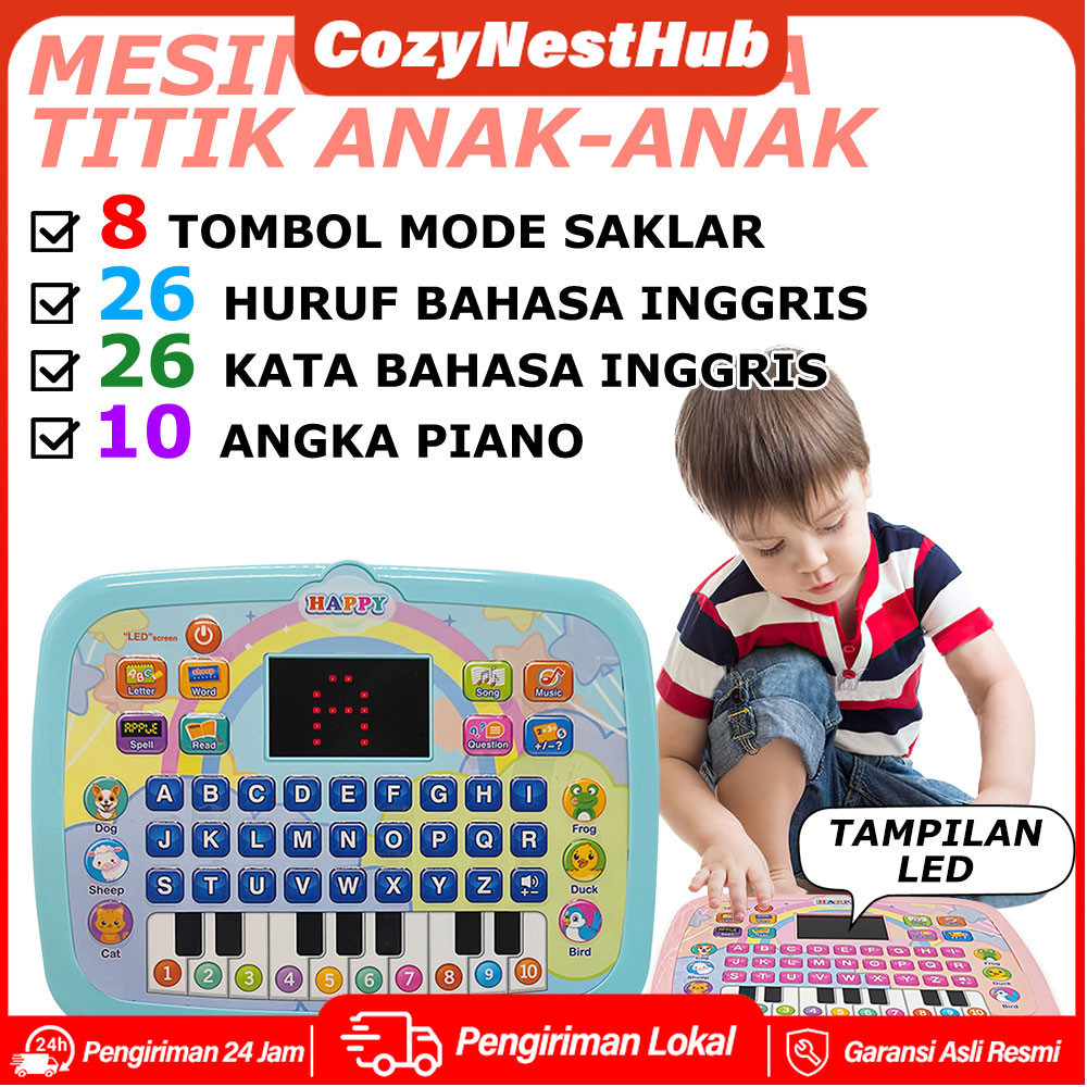 Laptop Mainan Edukasi Anak Tablet Belajar Huruf Edukasi Anak Mainan Tablet Musik Piano Anak Untuk Ha