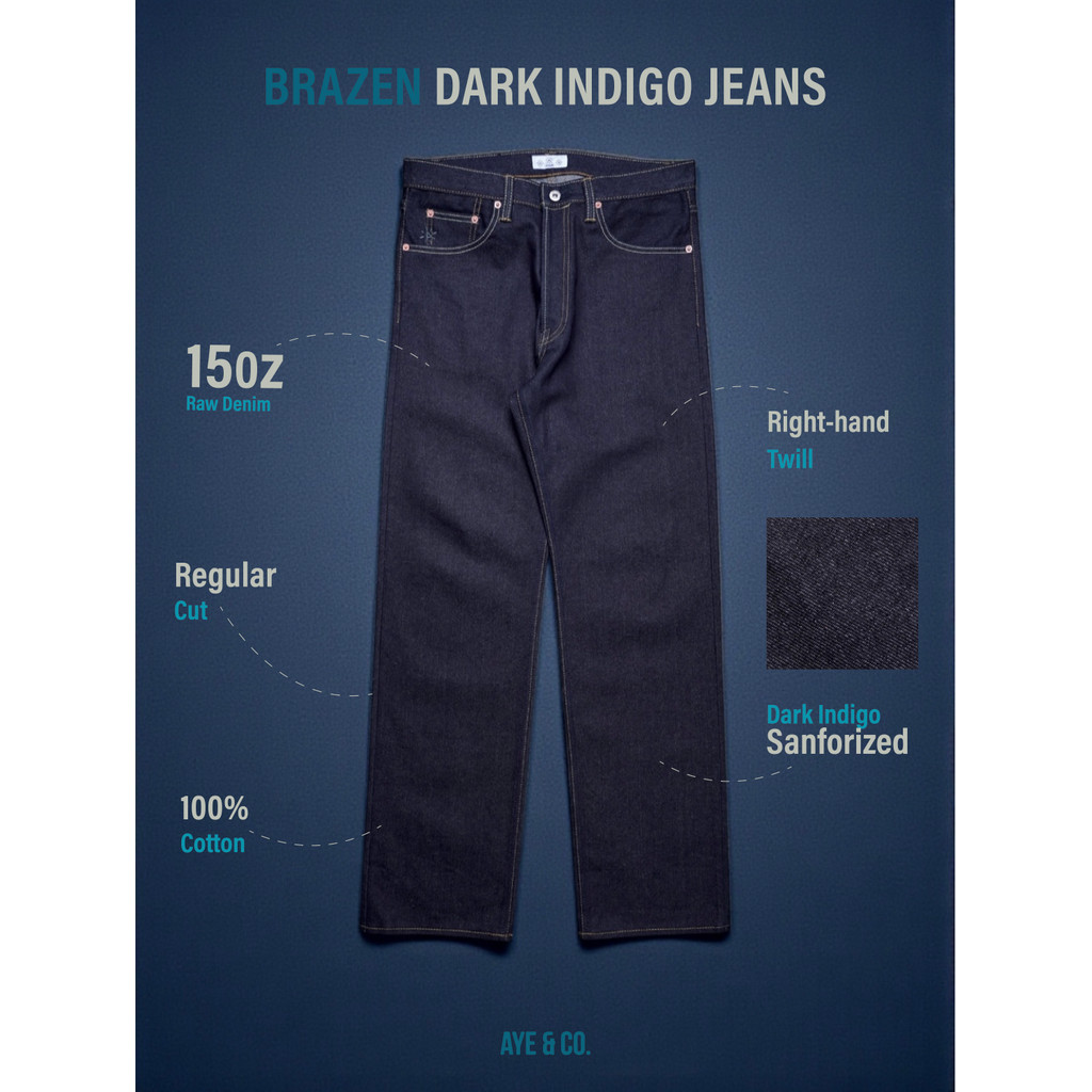AYE & CO - Brazen 15oz Dark Indigo Regular Fit Jeans