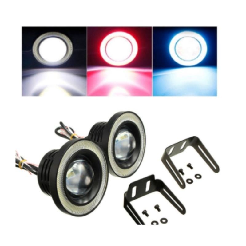 Promo_ Lampu Led FogLamp Mobil Angel eyes 89mm Lampu Bamper Mobil 12V Universal.. jazz Avanza, Livin