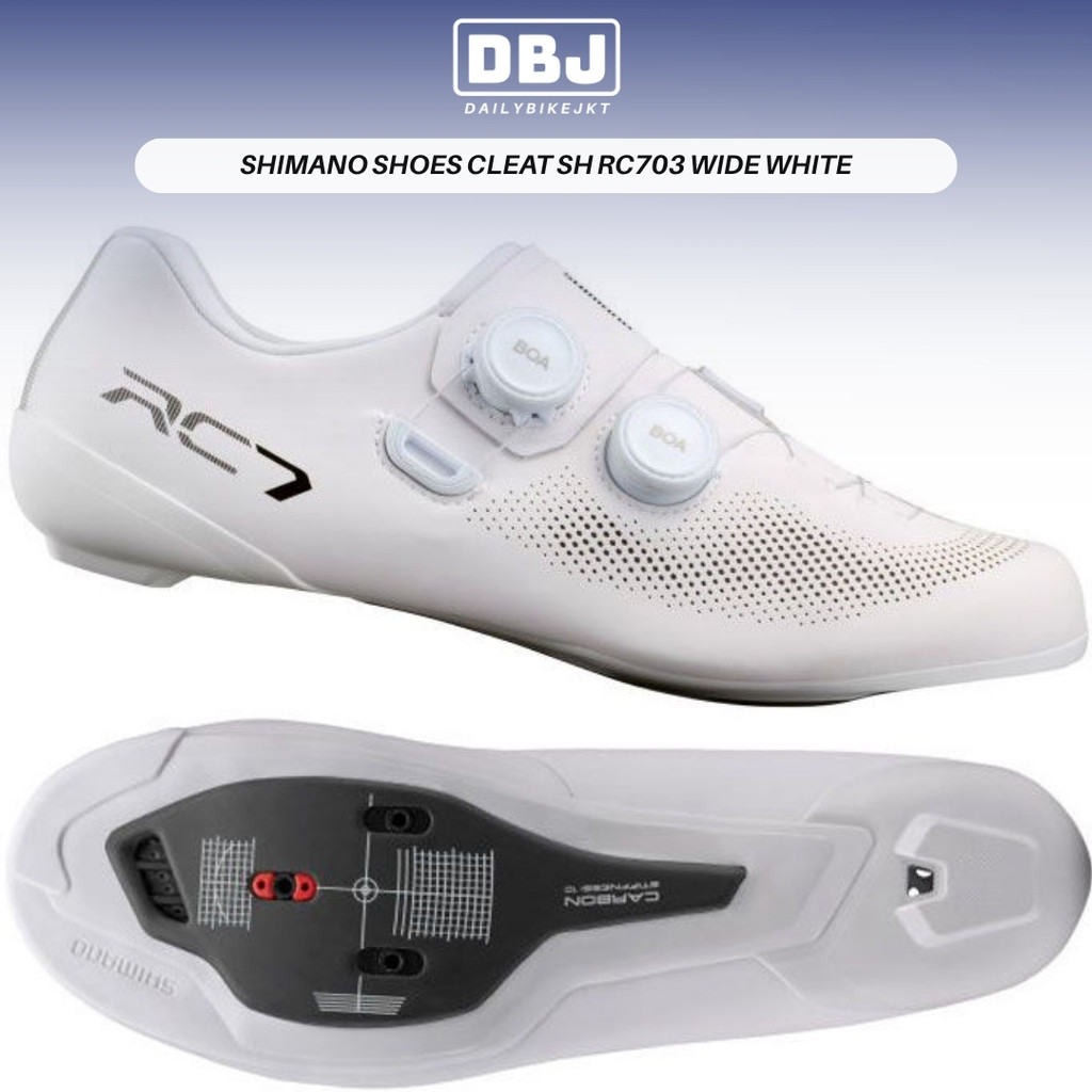 Shimano Shoes RC703 Wide White | Sepatu RoadBike
