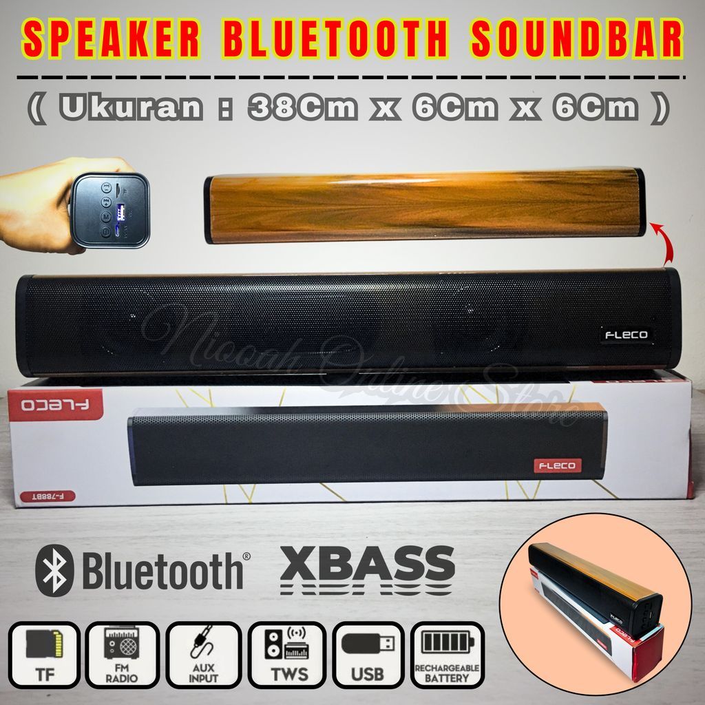 BISA COD Terlaris TERMURAH Soundbar Bluetooth Fleco F-788BT / Speaker TV Full Bass / Salon Bluetooth
