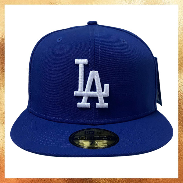 Topi New Era x Undefeated x MLB LA Dodgers World Series Patch 59FIFTY Blue Fitted Hat Original