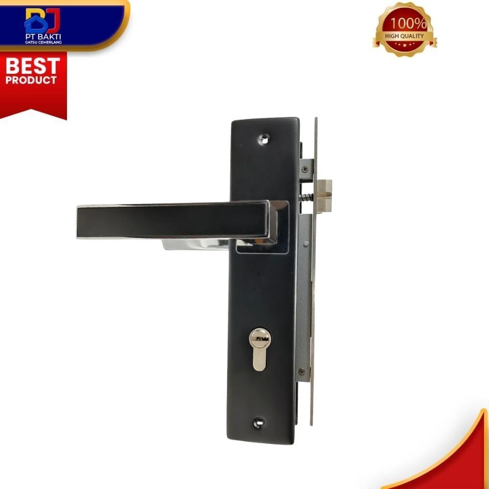 Yozuri Kunci Pintu Set / Handle Kunci Pintu / Kunci Pintu Hitam Set