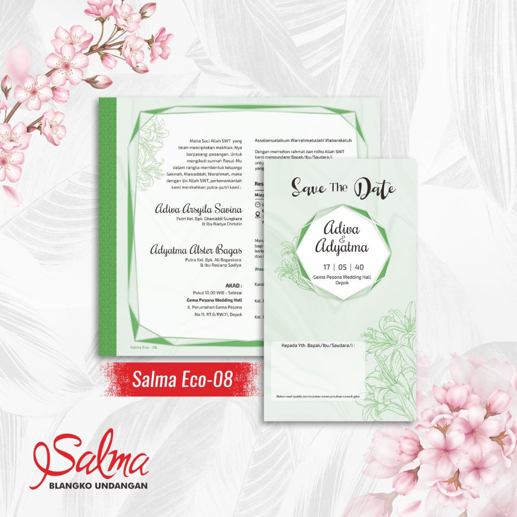 Blangko Undangan  SALMA ECO 08  Invitation
