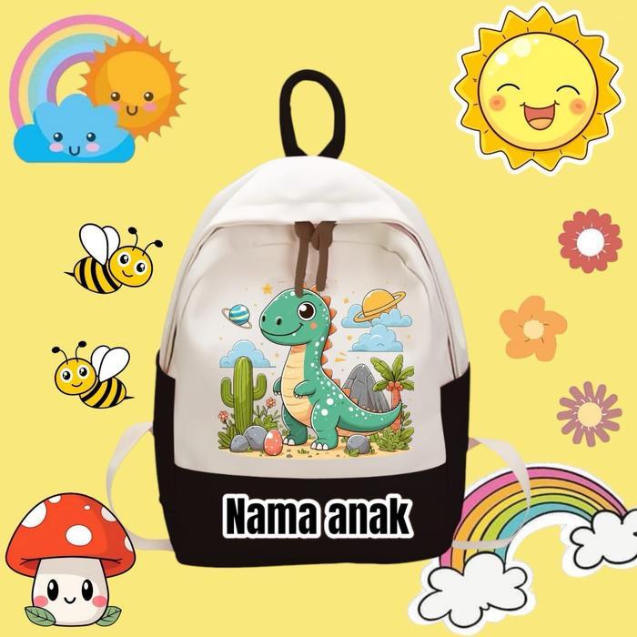 PROMO  tas ransel anak tas anak paud tk sd tas karakter anak warna hitam navy merah pink biru tas me