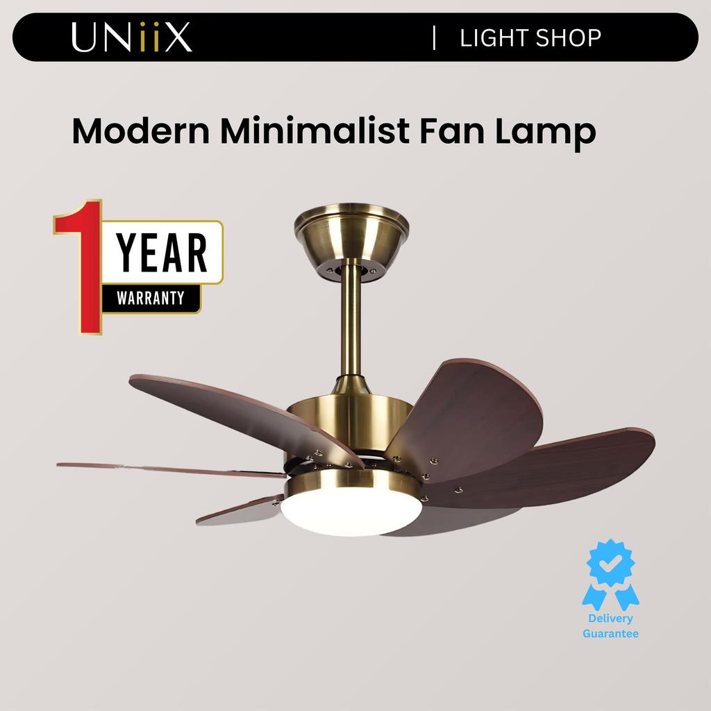 UNiiX - LK5000 | Kippas Angin Lampu Gantung Plafon Model Minimalis Modern Pakai Remot Lampu Kipas An