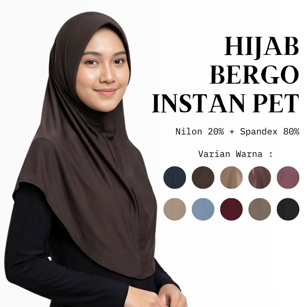 Hijab Bergo Sport – Panjang Menutup Dada | Jilbab Instan Gym & Run