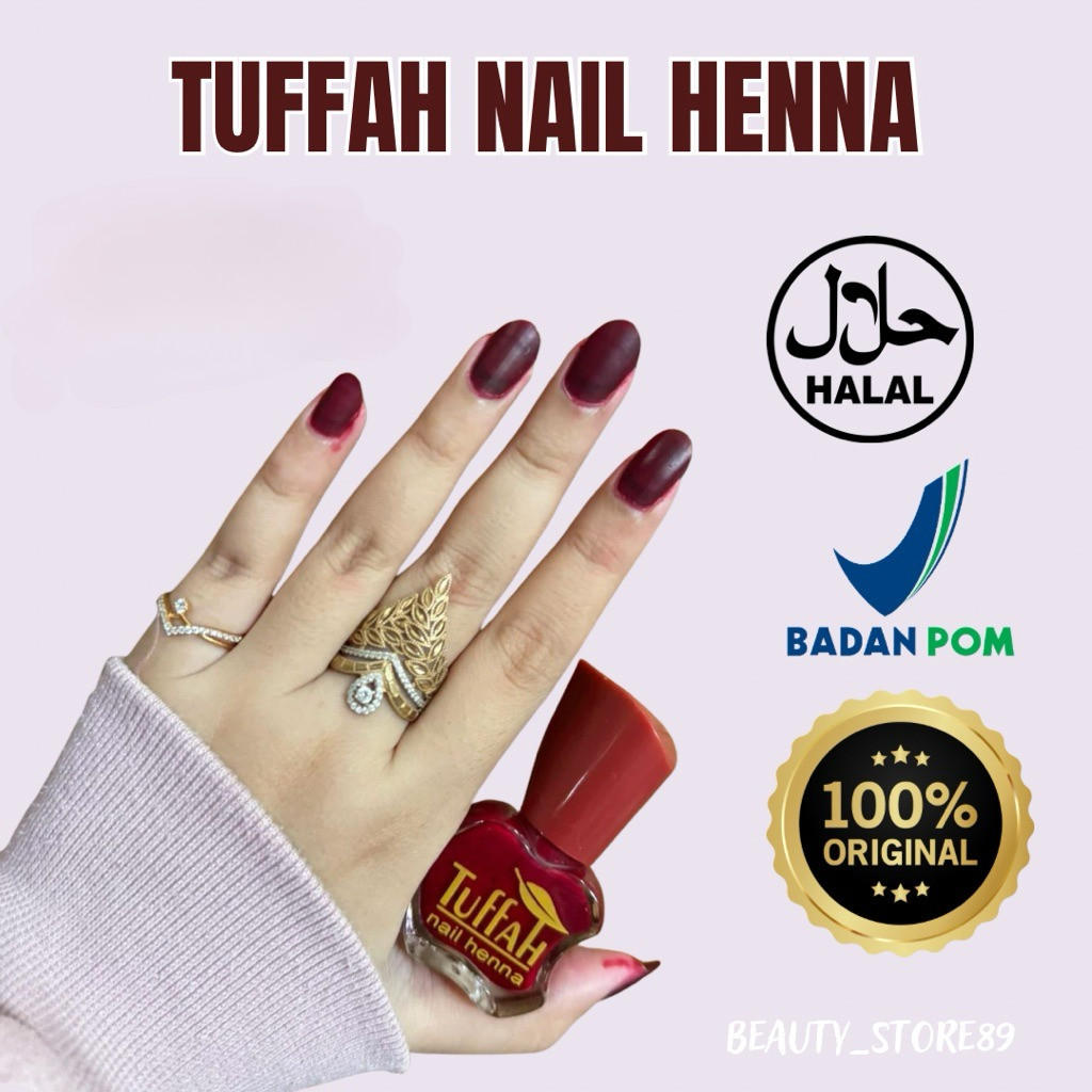 Henna/ Tuffah Nail Henna/ Henna Tuffah/ Tuffah Maroon/ Cat kuku Henna (ORIGINAL BPOM)