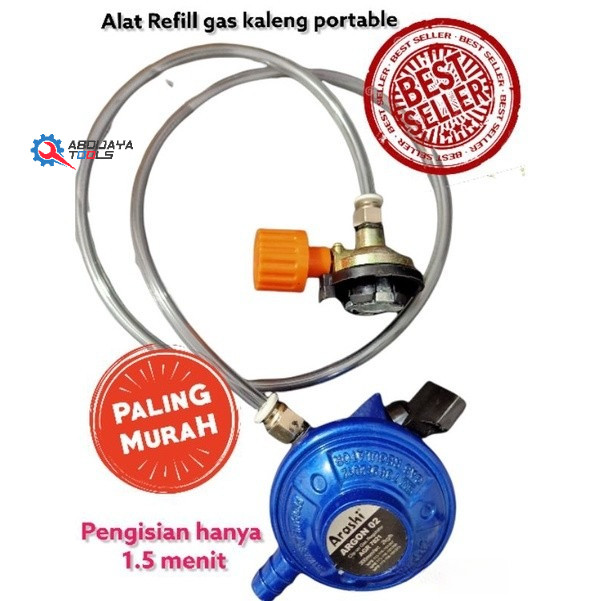 Perlengkapan Alat refill isi ulang gas kaleng portable set