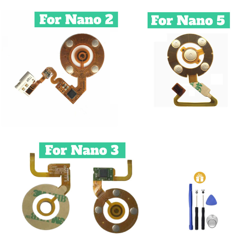 Click Wheel With Flex Cable Ribbon For iPod Nano 2 2nd,3 3rd,5 5th