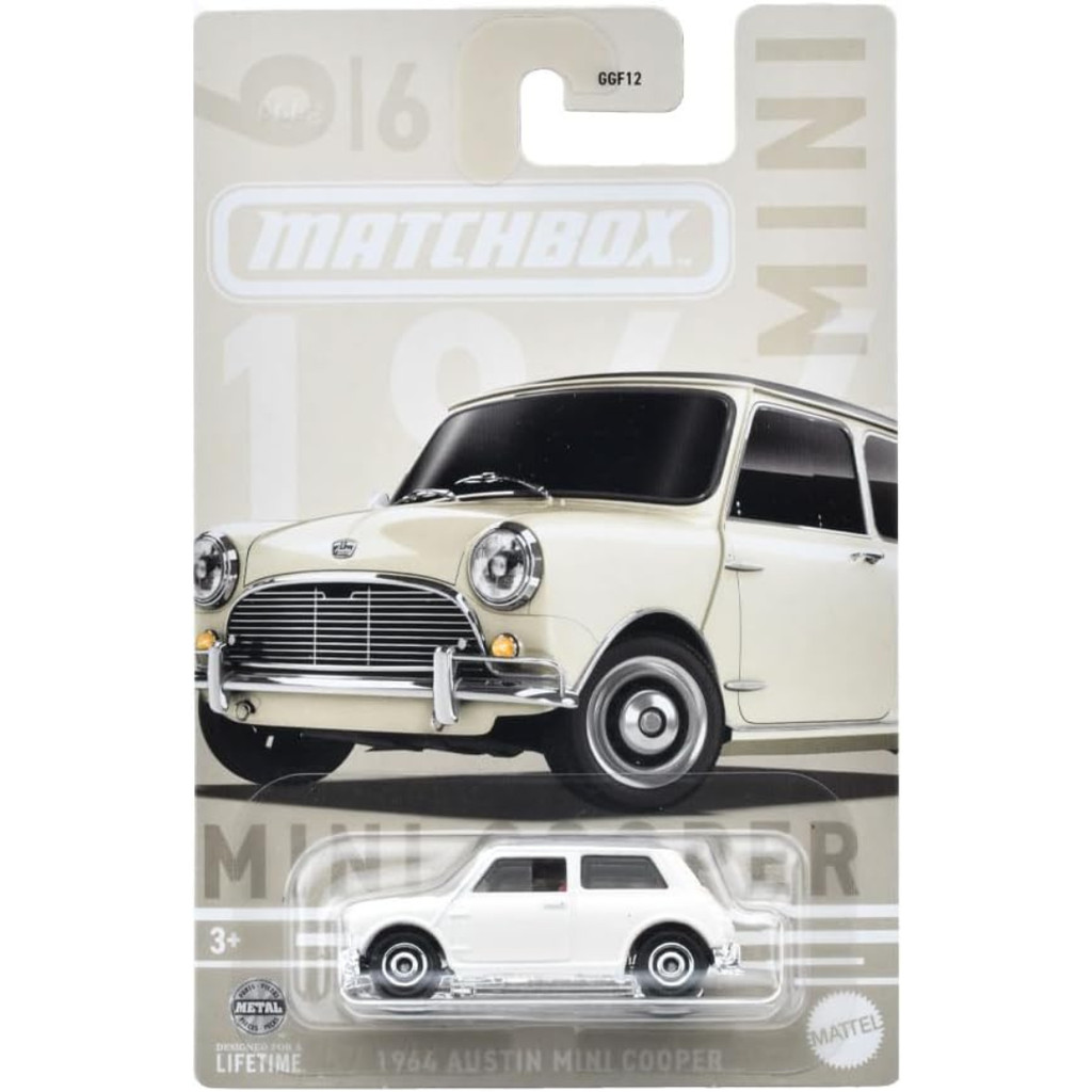 HVT12 | Matchbox Basic Card 1964 Austin Mini Cooper Putih