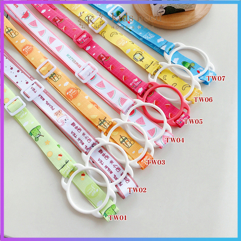 Tali Botol Minum Panjang Motif Karakter Kartun Tali Strap Botol Minum Tupperware Gambal Lucu