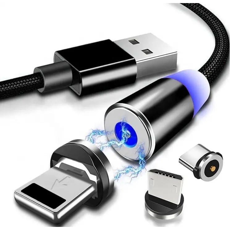1M Magnetic Cable Fast Charging USB C To TypeC Micro Magnetic Data Cord For iPhone Samsung Magnet Ch