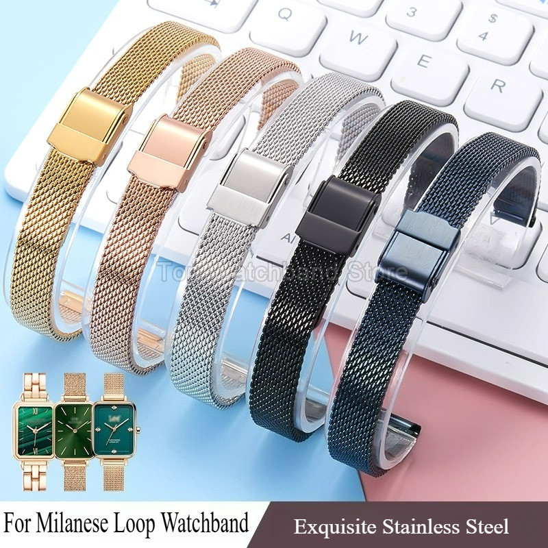 Small Size Fine Mesh Watband for Milanese Loop DW Ernest Borel Coa JONAS&VERUS JULIUS Stainless Stee