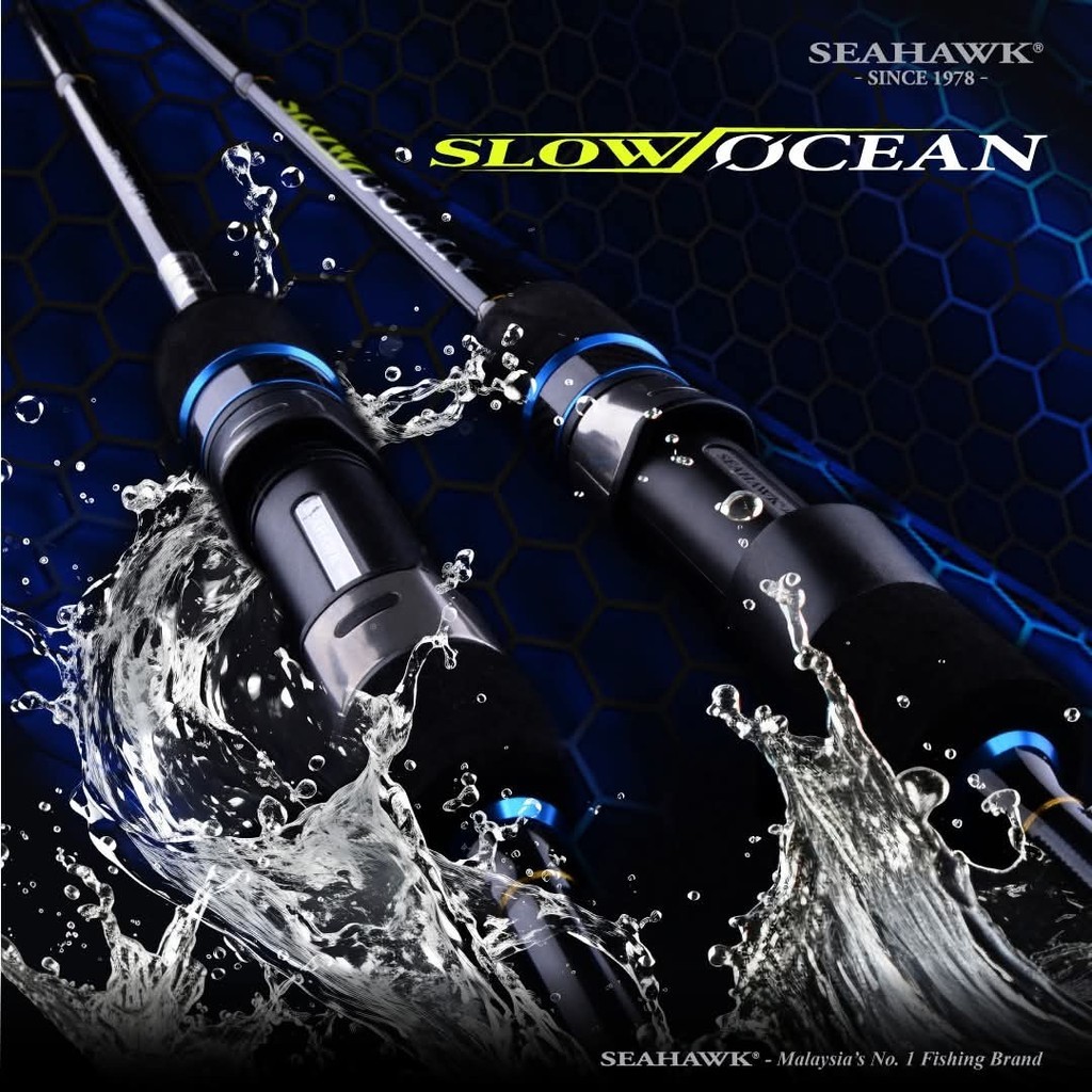 SEAHAWK Joran Slow Jigging Spinning/Overhead Slow Ocean (One Piece) - Free Kaos