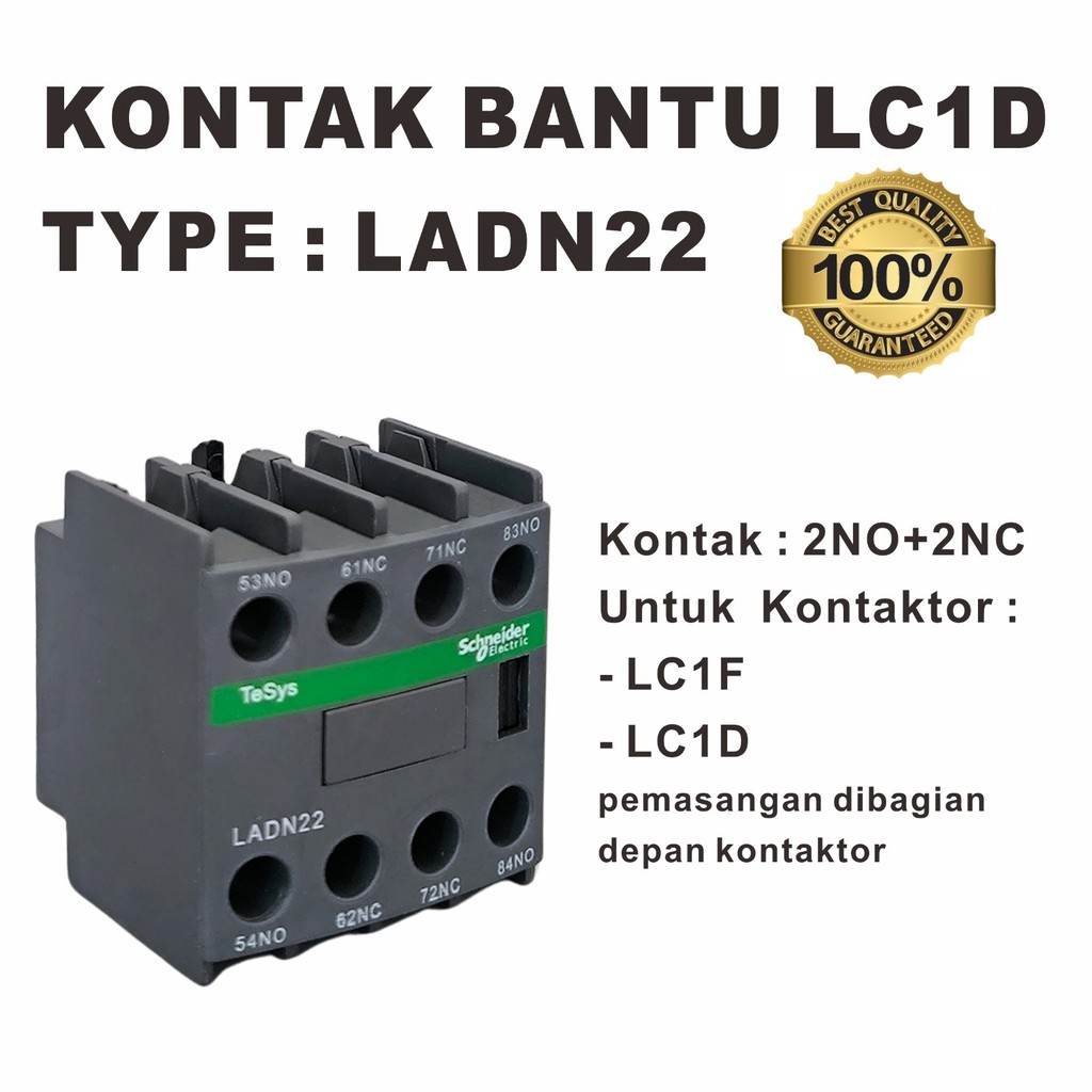 LADN22 KONTAK BANTU KONTAKTOR 2NO 2NC