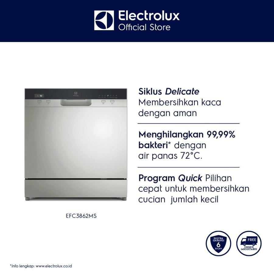 Electrolux Dishwasher Compact 55cm UltimateCare 300 EFC3862MS