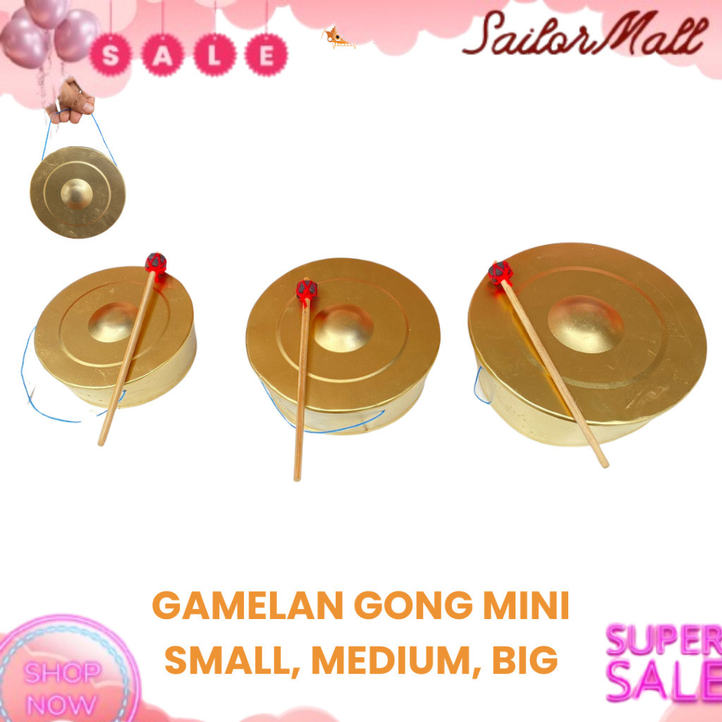 Gamelan Gong Mini, Medium, dan Big - kenong - Gong bali - Mainan Gong - Mainan Gamelan - Alat musik 