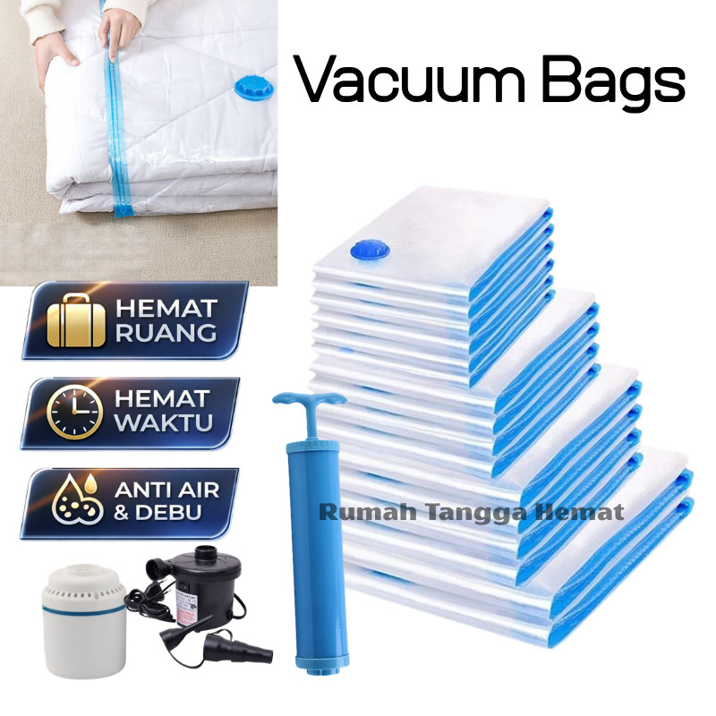 Plastik Vakum Penyimpanan Pakaian anti air dan debu / Plastik Vakum Serbaguna / Kantong Vakum Plasti