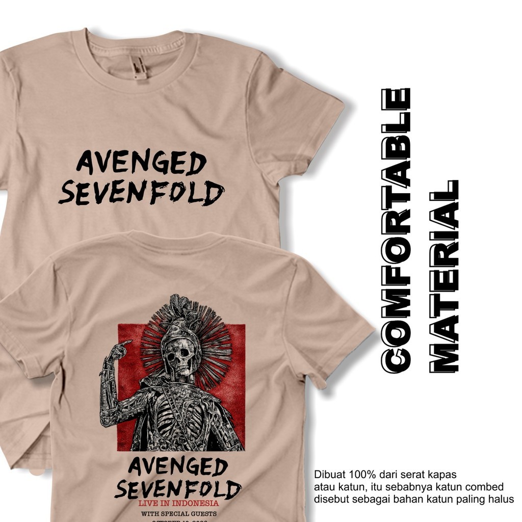 Kaos Avenged Sevenfold Original Katun Combed – Kaos Metal Avenged Sevenfold T Shirt