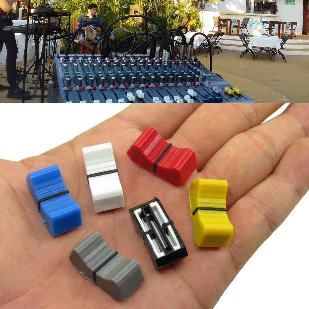 6pcs/lot for  Allen & Heath for Soundcraft Mixer Fader Knob Cap/Straight Slide Potentiometer Push Bu