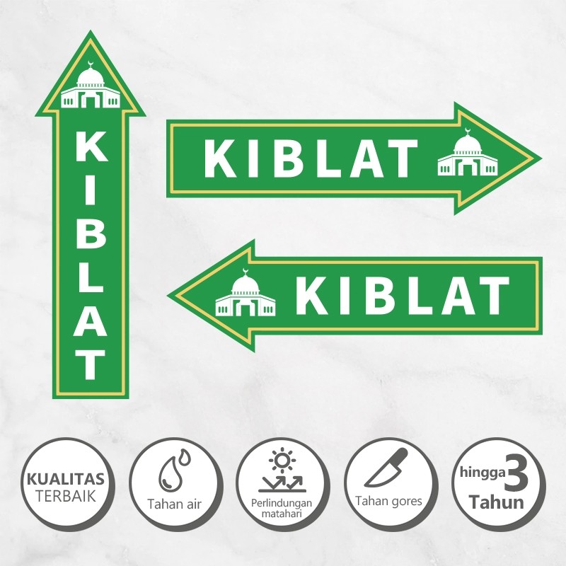 Stiker Kiblat / Sticker kiblat / stiker arah kiblat / sticker arah kiblat / stiker arah kiblat shala