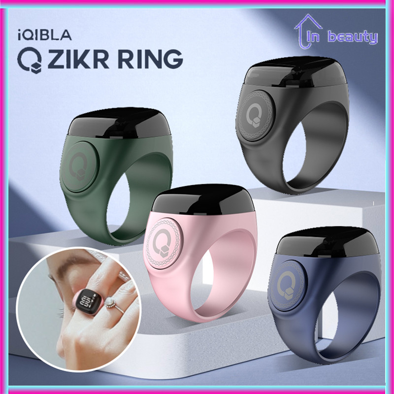IQibla Zikr Ring Smart Cincin Tasbih Digital Muslim Bluetooth LED Display Ring