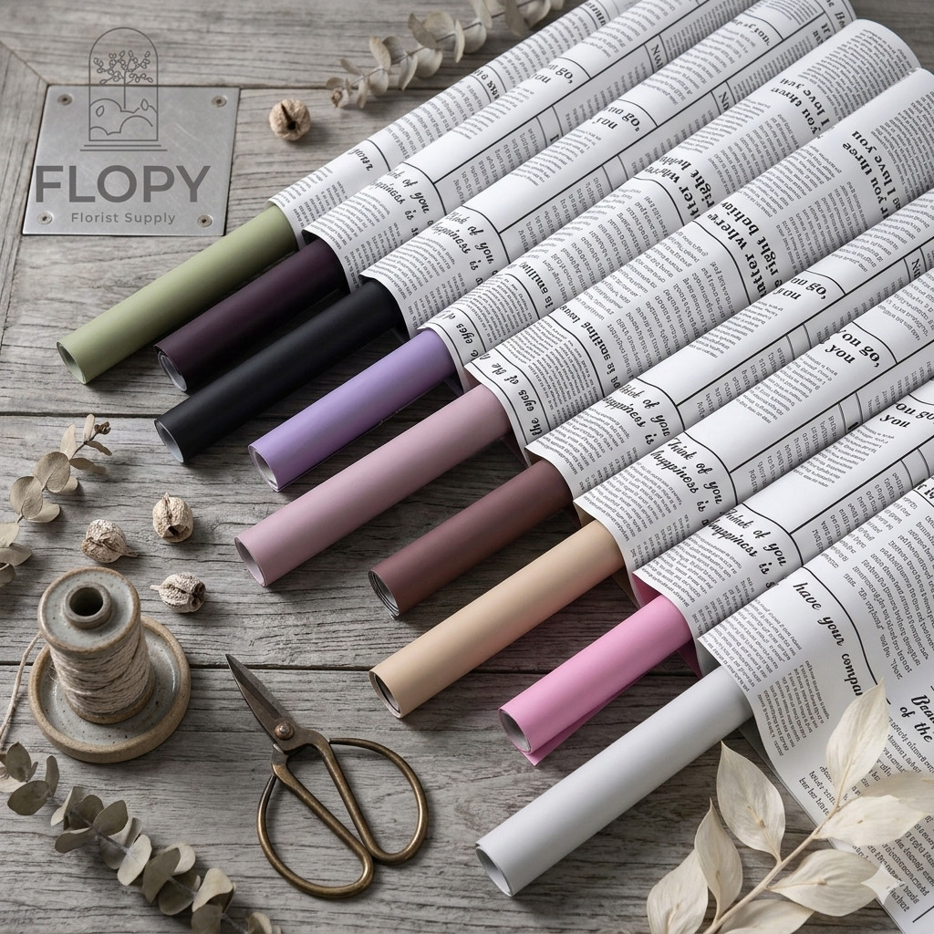 [5 Lembar] Cellophane News Paper Bicolor FWPA/Graduation Bouquet/Kado Wisuda