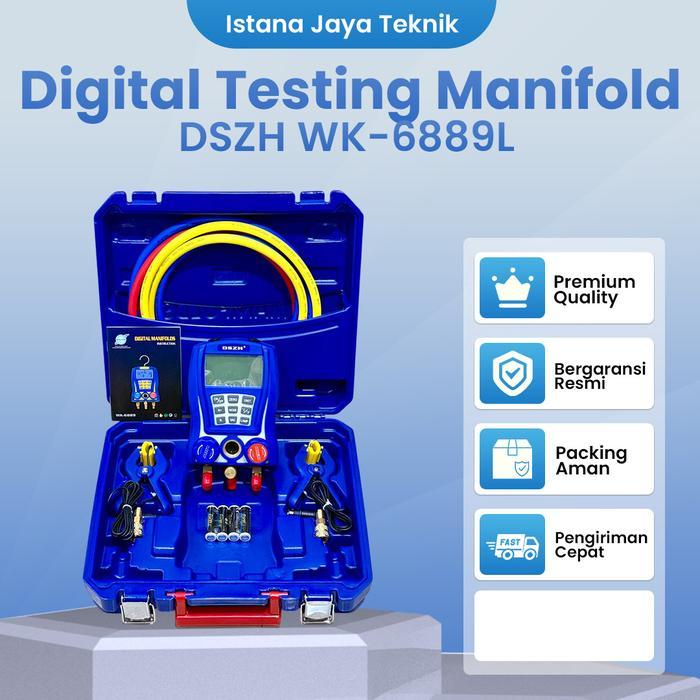 DIGITAL TESTING MANIFOLD VACUUM DAN FREON DSZH WK-6889L ORIGINAL
