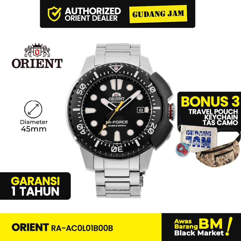 Jam Tangan Pria Orient RA-AC0L01B00B M-Force Automatik