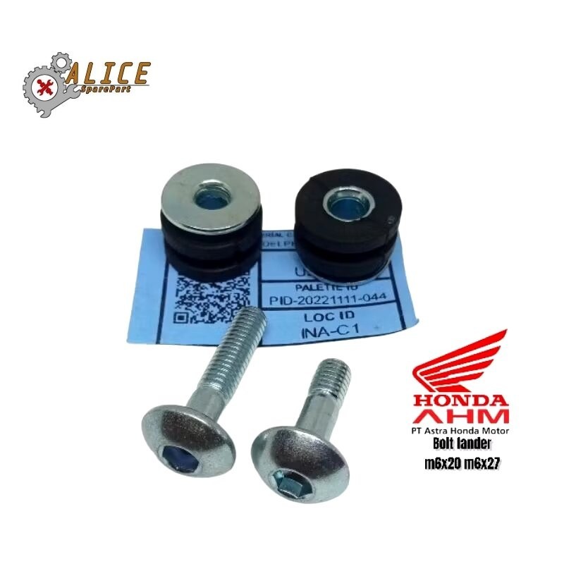 BOLT FRON FENDER BAUT 10 KUNCI L. M6x20 M6x27 BAUT SPAKBOR DEPAN CBR 150, CB 150 DLL UNIVERSAL EmakB