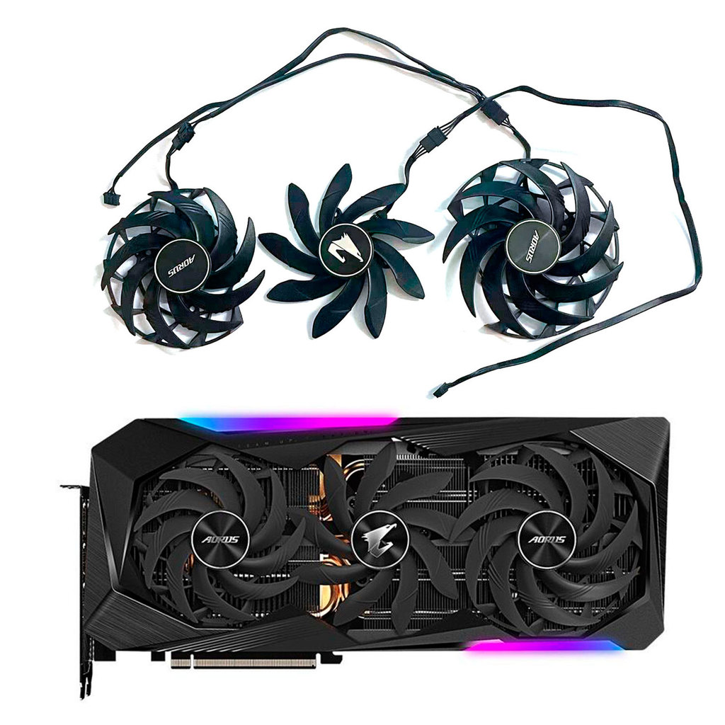 Graphic card fan d10015b 12h 0.55a 4pin for Gigabyte aorus GeForce RTX 3070 3080 3090 Xtreme RX 6800