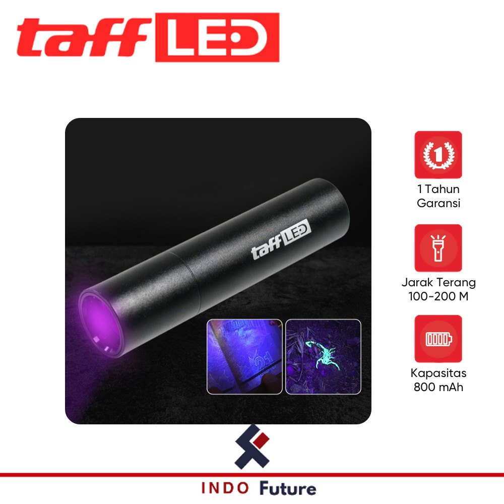 TAFFLED Senter UV Ultraviolet Mini Flashlight Money Detector 365nm - S11-Z