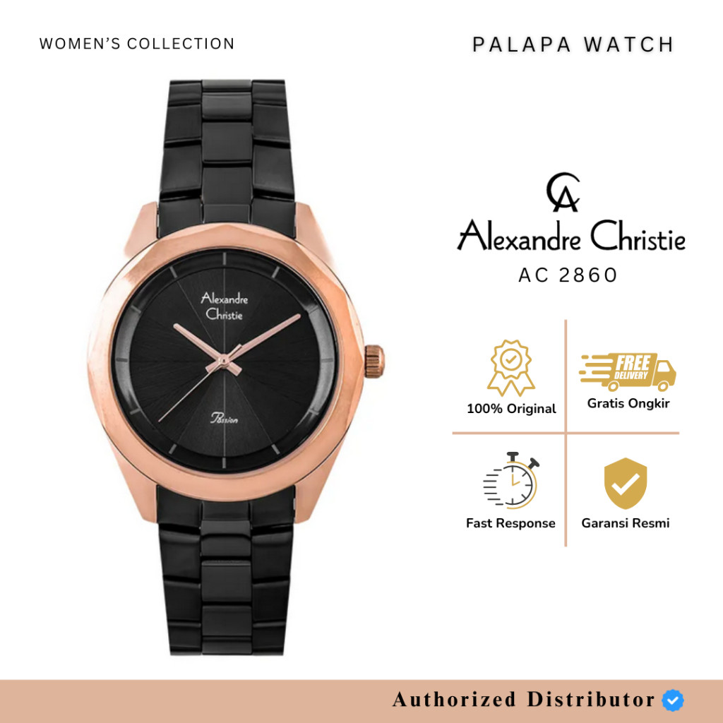 Jam Tangan Wanita Alexandre Christie AC 2860 / AC2860 Rantai Original