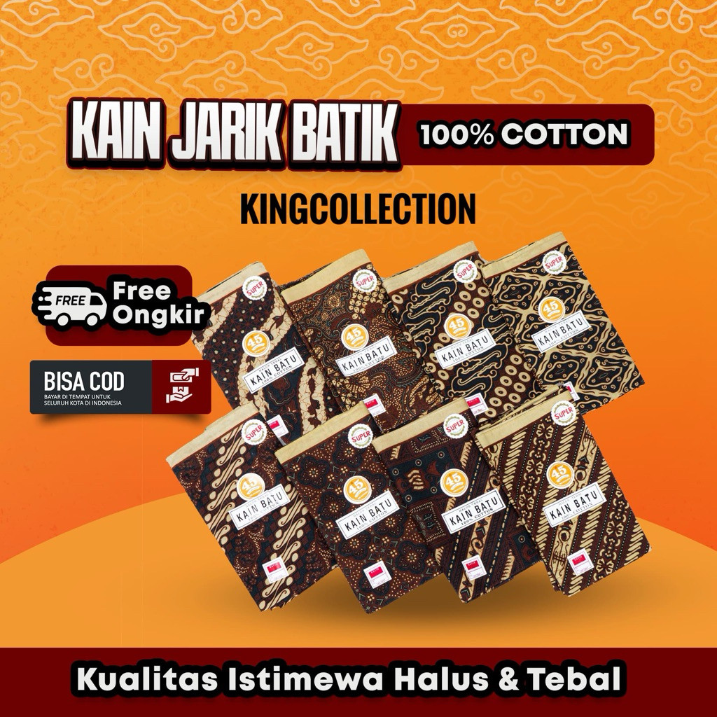 Jerry OFC - kain jarik kain batik panjang - samping panjang tebal lembut - jarik buat ibu melahirkan