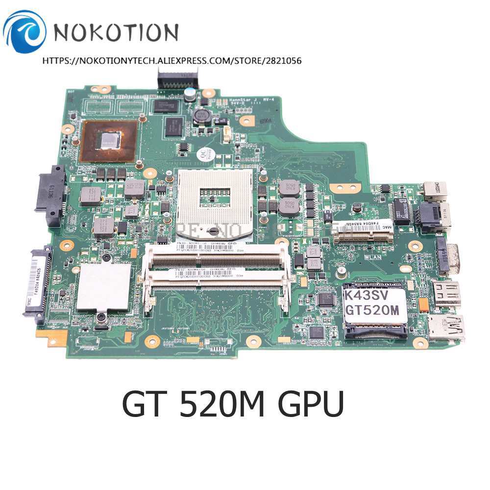 NOKOTION 60-N3VMB1100 31KJ1MB00I0 For ASUS X43S A43S K43S A83S A84S K43SV Laptop Motherboard HM65 DD