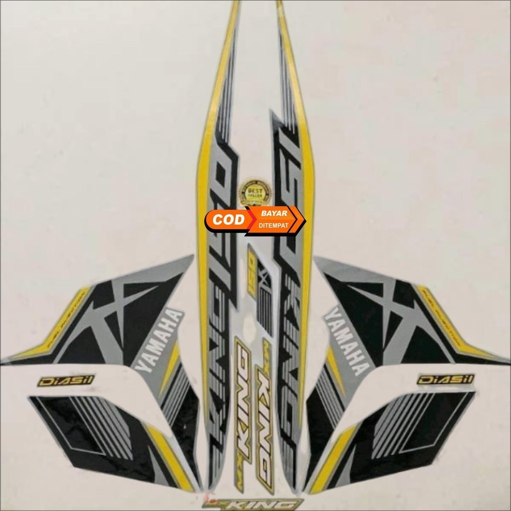 Striping Sticker Motor Yamaha Jupiter Mx King 2017 hitam-abu