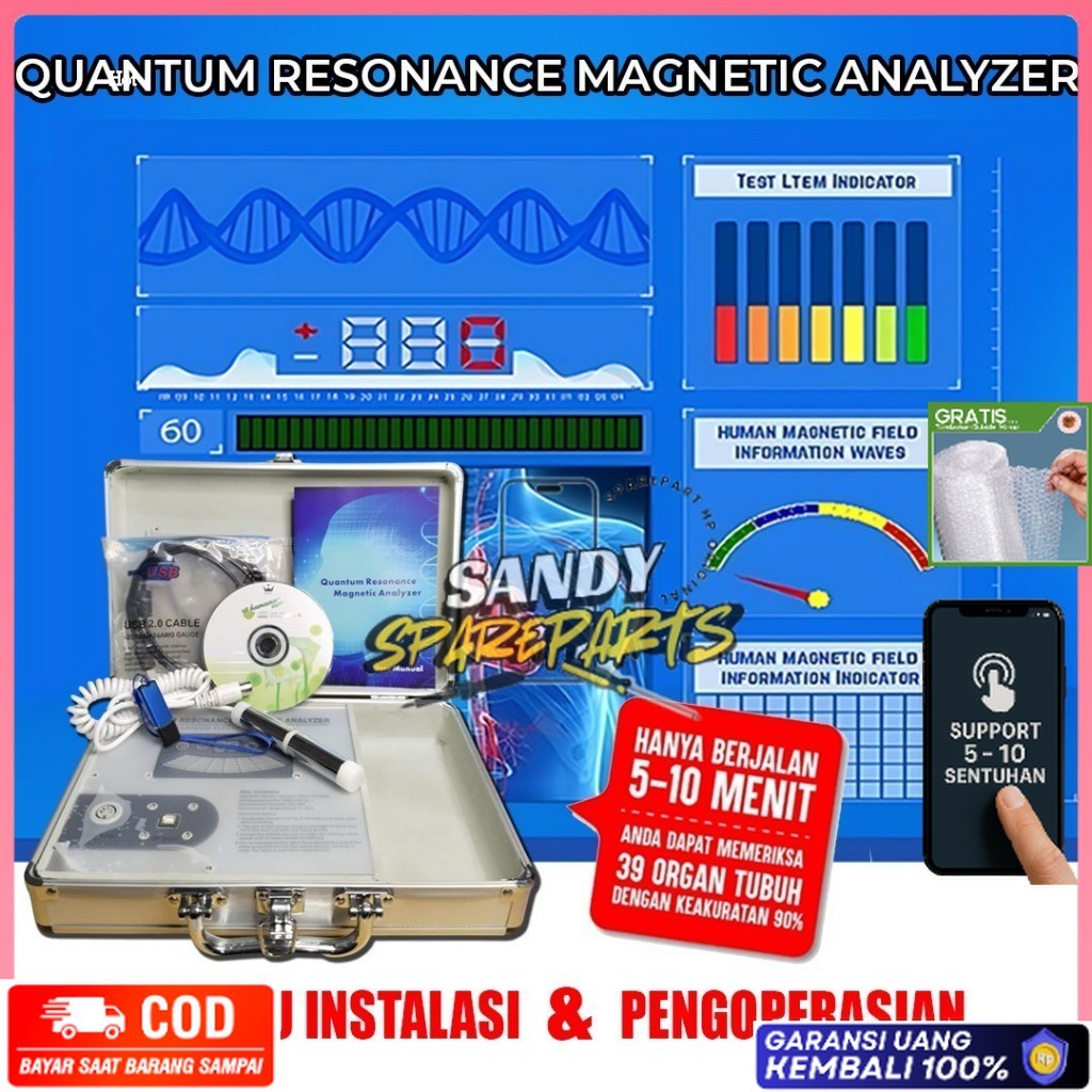 GARANSI READY STOK QRMA QUANTUM RESONANCE MAGNETIC ANALYZER ALAT ANALISA KESEHATAN BERBAHASA INDONES