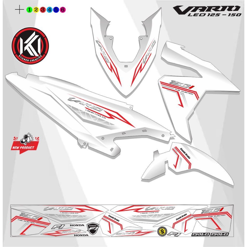 STRIPING MOTOR VARIO 125-150 VARIASI MOTIP LIS / STICKER MOTOR VARIO 125-150 K54 STICKER